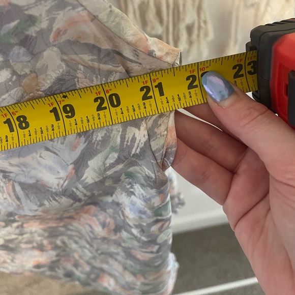 Vintage Silky Texture 3/4 Sleeve Blouse Size XL - Picture 6 of 7